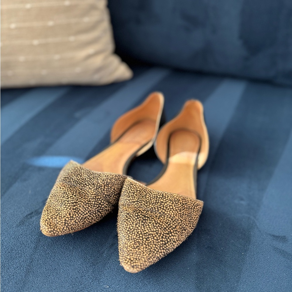 The d'Orsay Flat in Dotted Calf Hair